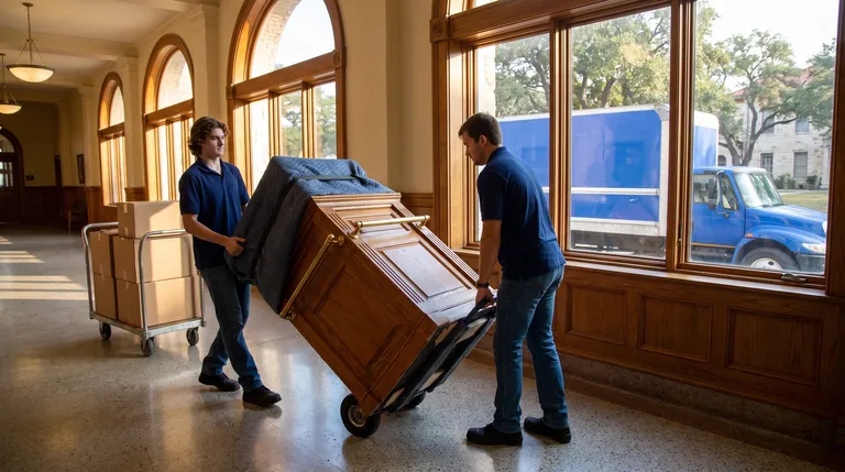 Courthouse Administration moving in San Antonio: moving crew at work