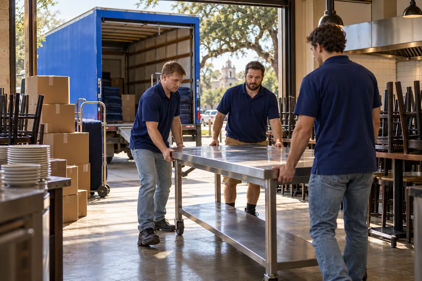 Restaurant Equipment & Smallwares Moving moving in San Antonio: moving crew at work