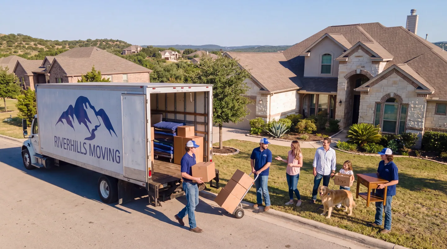 RiverHills Moving crew handling a San Antonio to Atlanta move