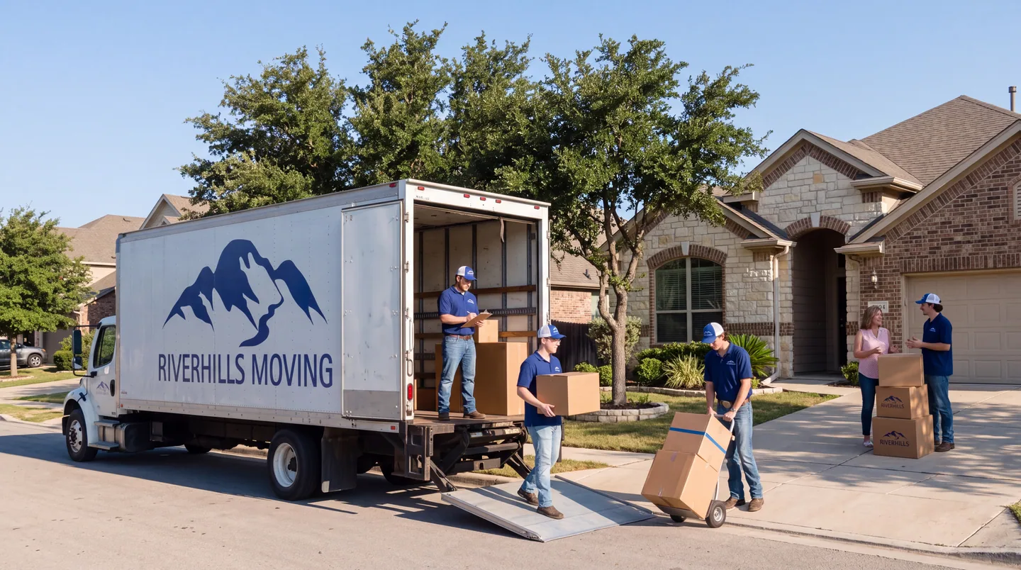 RiverHills Moving crew handling a San Antonio to Albany move